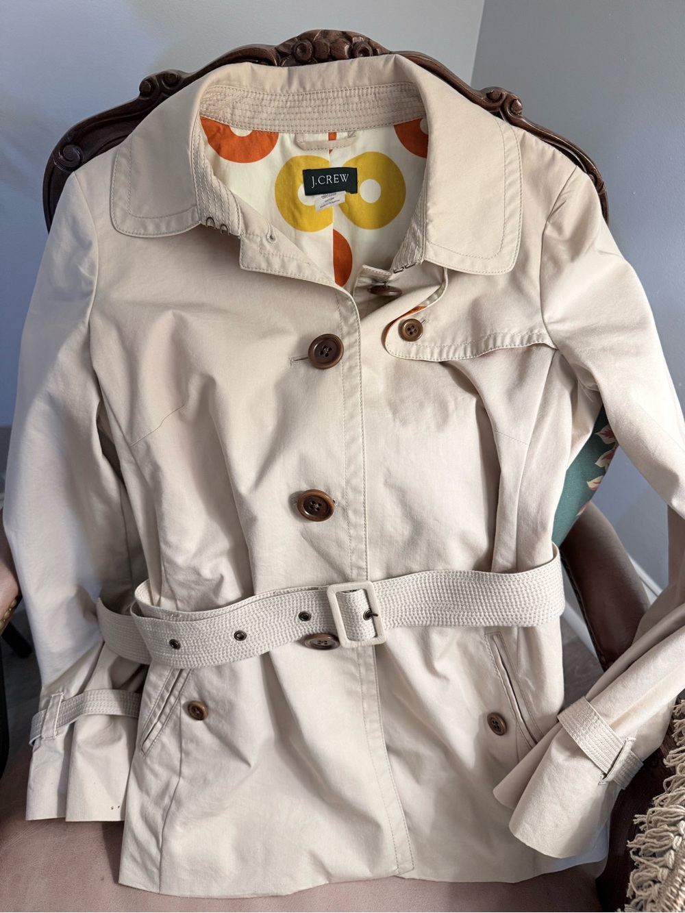 J. Crew Short Belted Trench